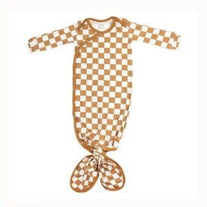 COPPER PEARL Newborn Knotted Gown In Rad